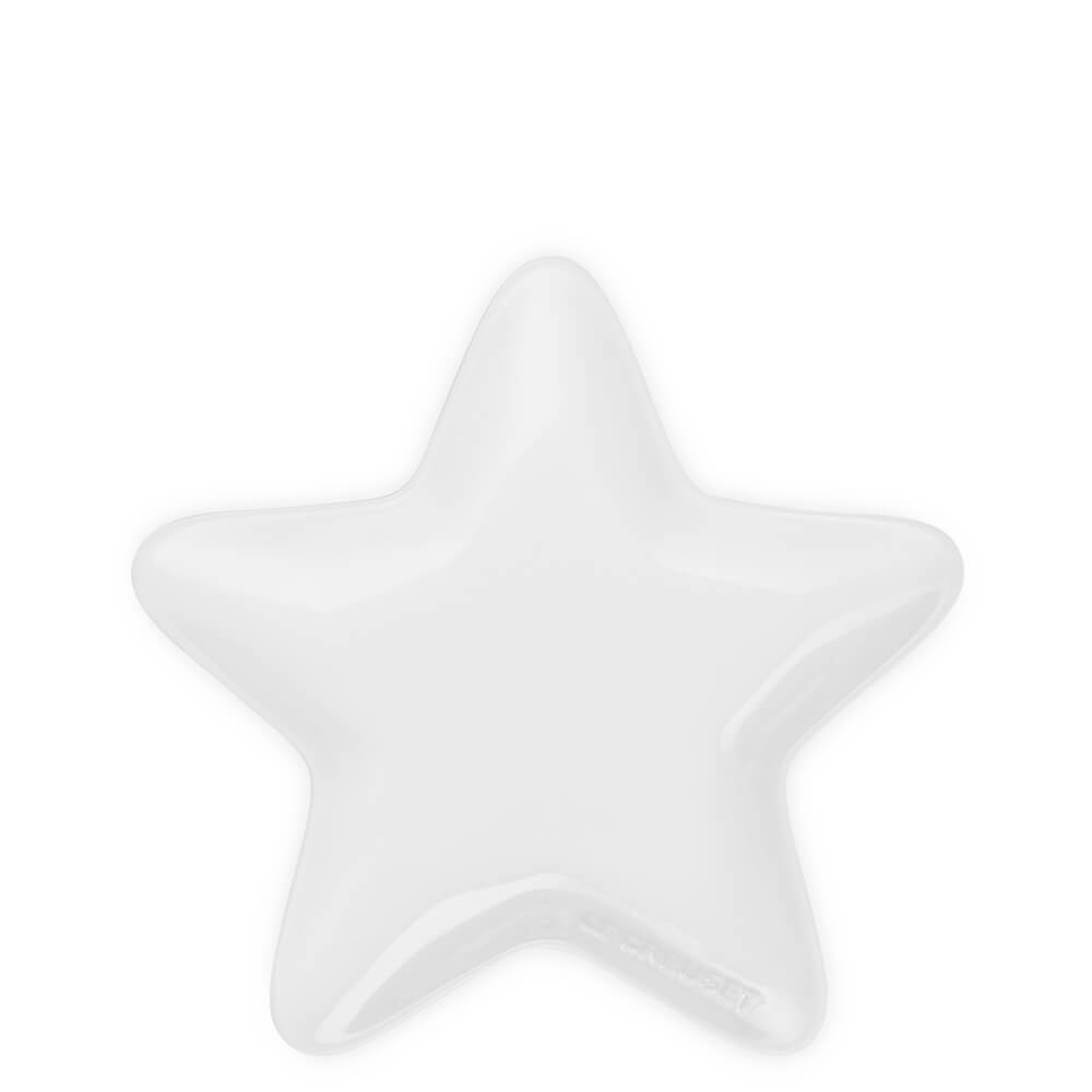 Le Creuset White Stoneware Star Plate 20cm